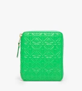 Embossed Box Wallet In Green